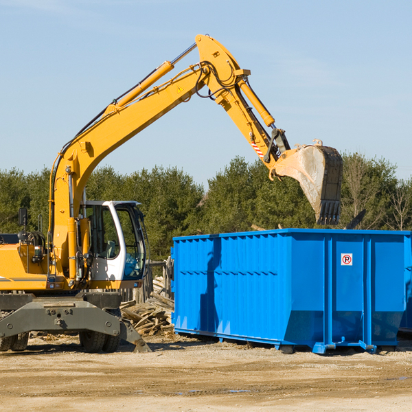 what are the rental fees for a residential dumpster in Nottoway